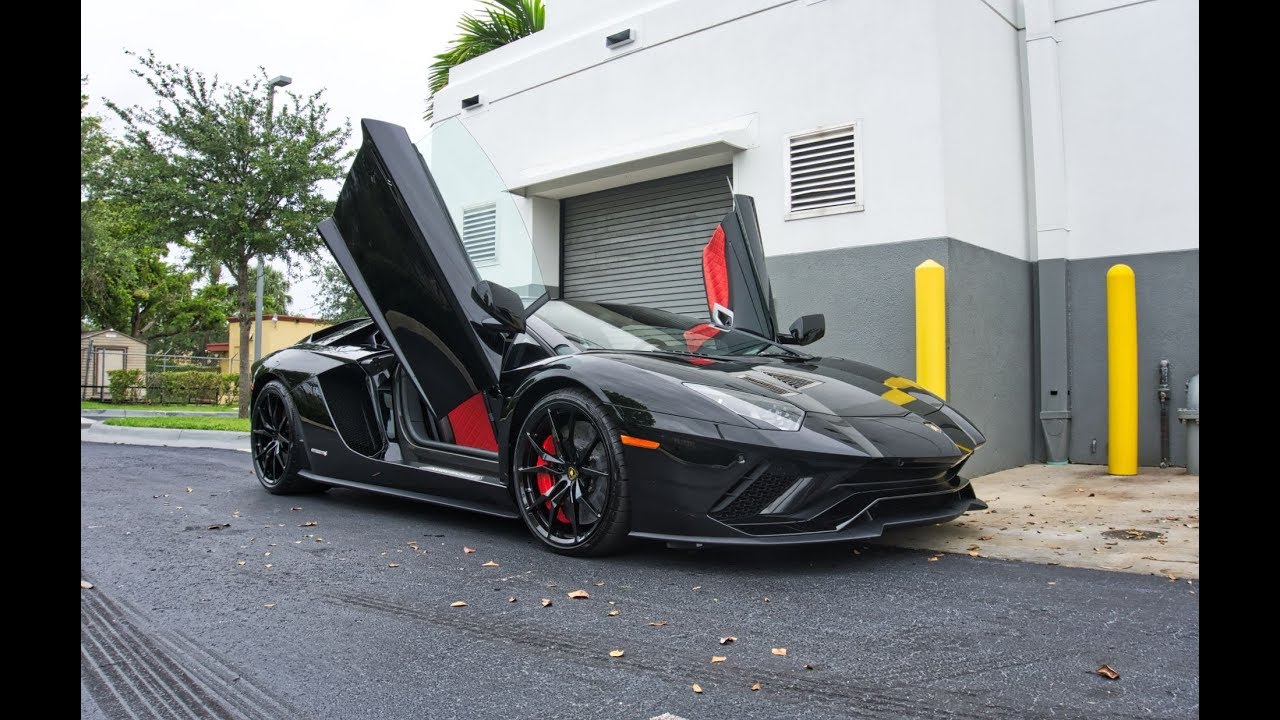 2018 Lamborghini Aventador S Start Up Amazing Sound Interior Exterior at Lamborghini Miami