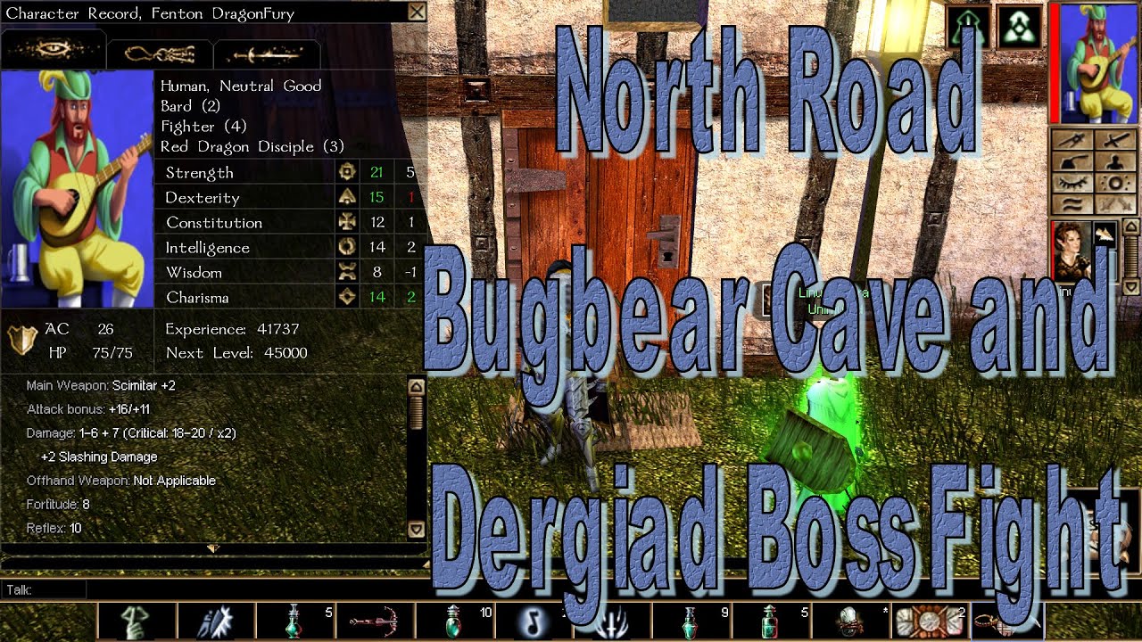 Neverwinter Nights Enhanced Edition Chapter 2 North Road Bugbear Cave and Dergiad Boss Fight