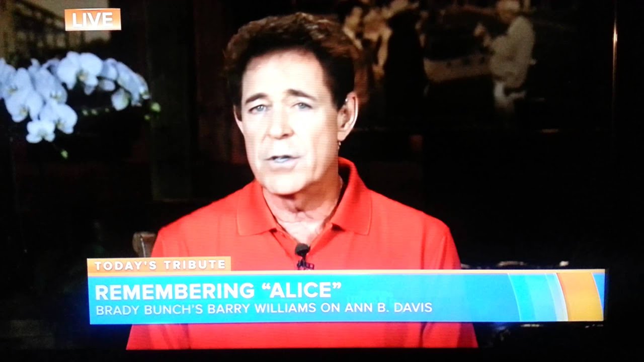 TODAY: Barry Williams Remembers Alice Ann B. Davis