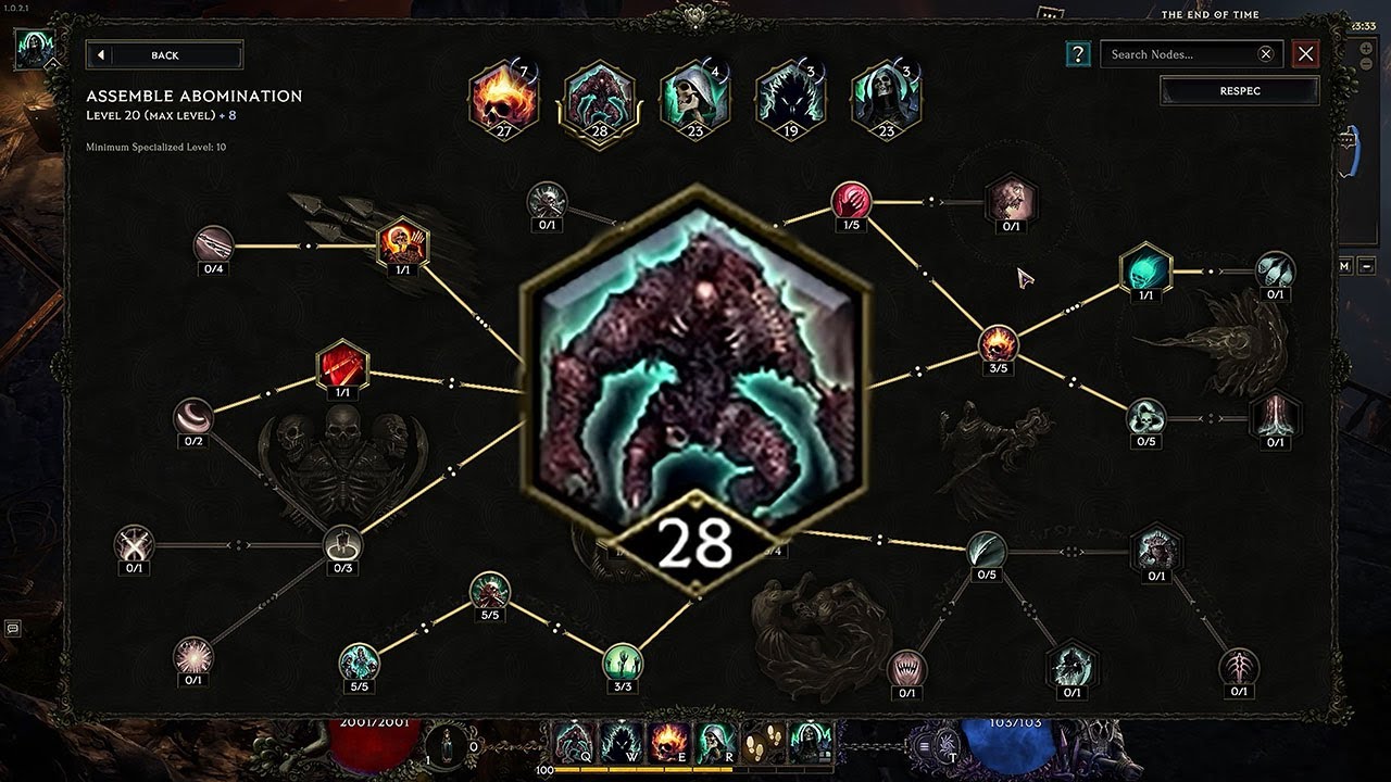 Last Epoch 1.0 Abomination Necromancer. non-wraithlord attempt :)