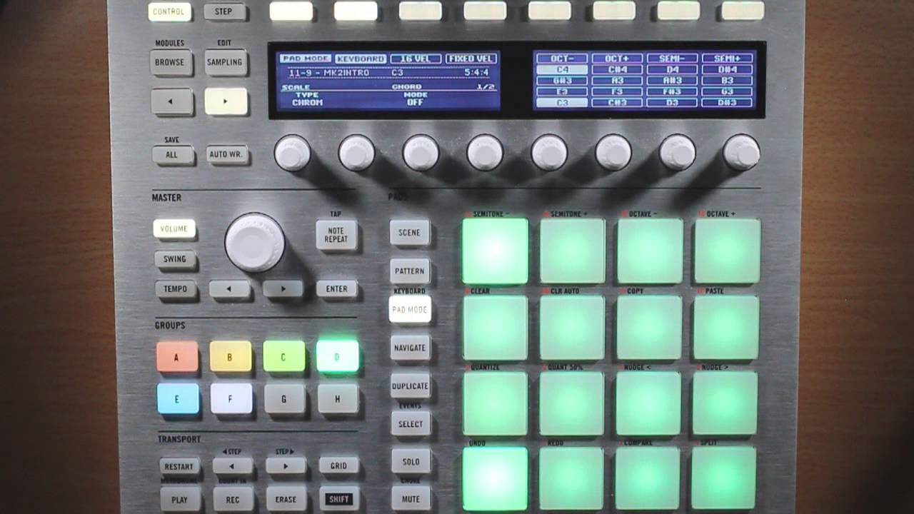 Intro to Maschine MK2 - Pt 12 - Pad Mode Menu