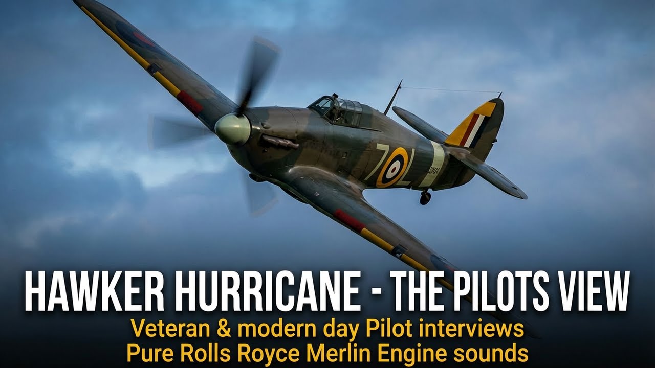 Hawker Hurricane — интервью с пилотами и звуки работающего двигателя.