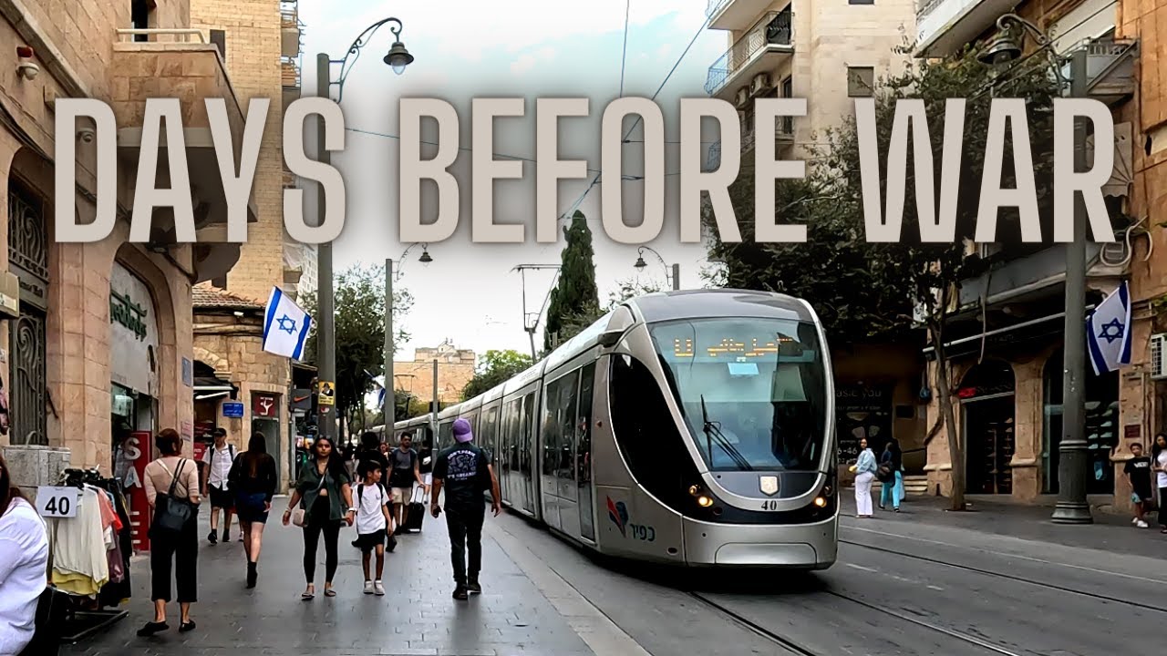 Peaceful Jerusalem Tour Just Days Before The War - 4k  2023