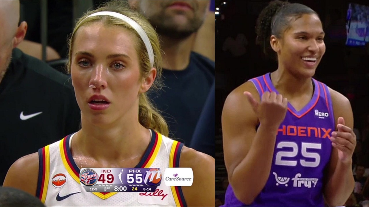 😱 Алисса Томас разбила нос Лекси Халл и СМЕЕТСЯ | Индиана Фивер WNBA женский баскетбол NBA