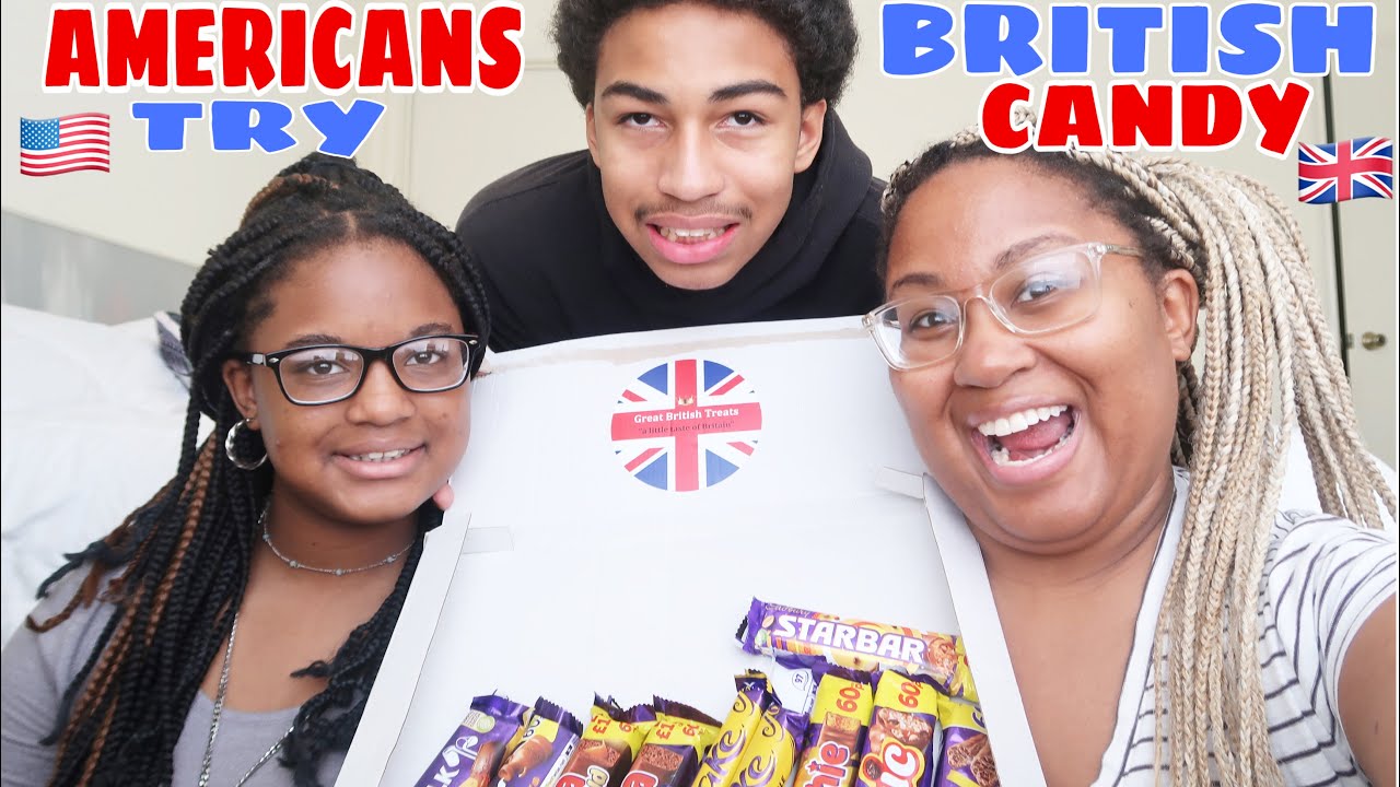AMERICANS🇺🇸 TRY BRITISH🇬🇧 CANDY!  #yoadriennie #cadbury