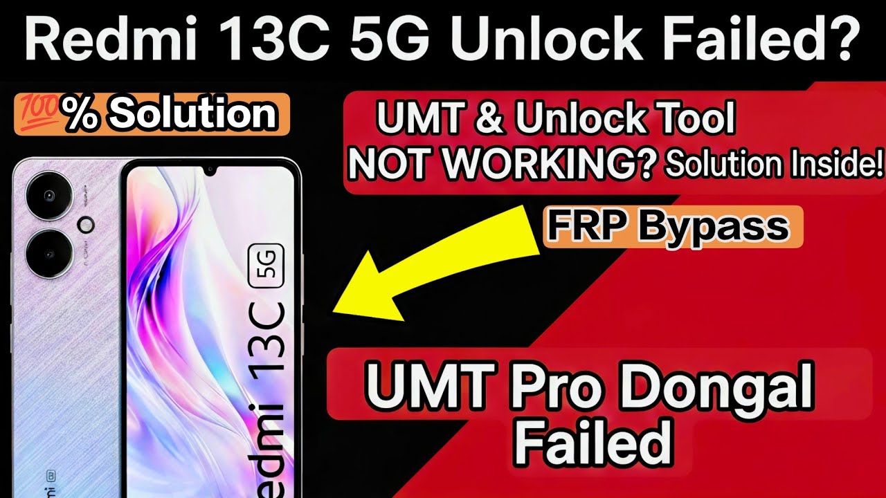 Redmi 13c frp bypass and unlock  💯% Solution 