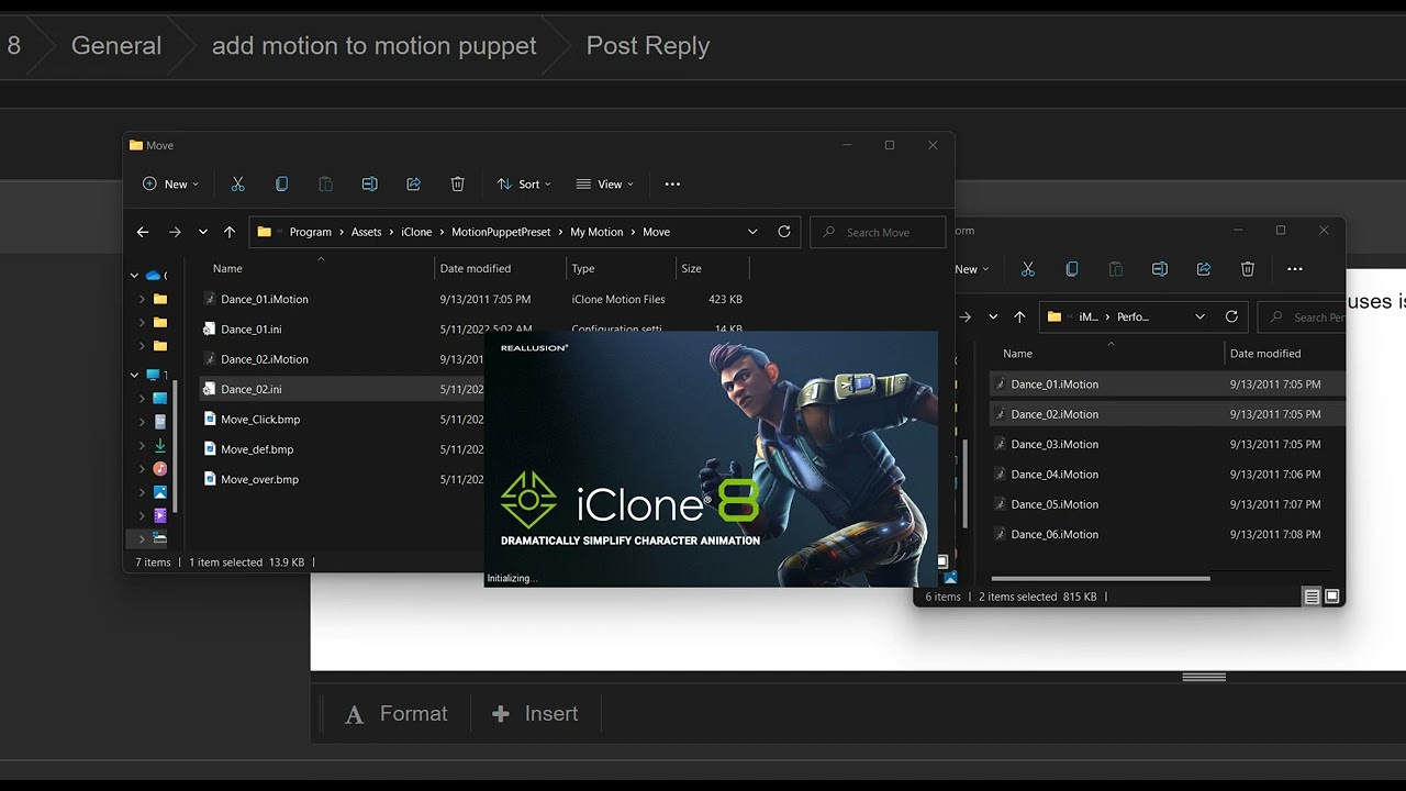 Adding Motion Puppet Motions In iClone 8
