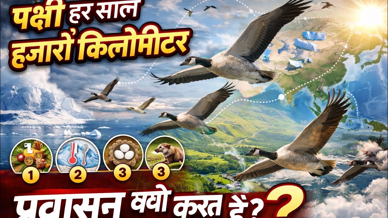 पक्षी हर साल हजारों किलोमीटर प्रवासन क्यों करते हैं ? Bird Migration Explained In Hindi।#BirdsVideo 