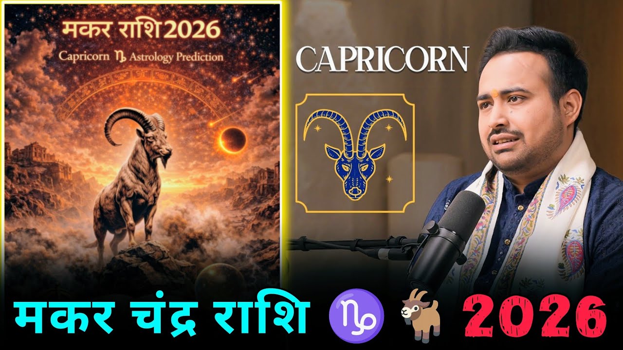 मकर राशि ♑🐐 Capricorn Moon Sign: 2026 Jyotish Prediction - Explained by Arun Pandit #capricorn #मकर