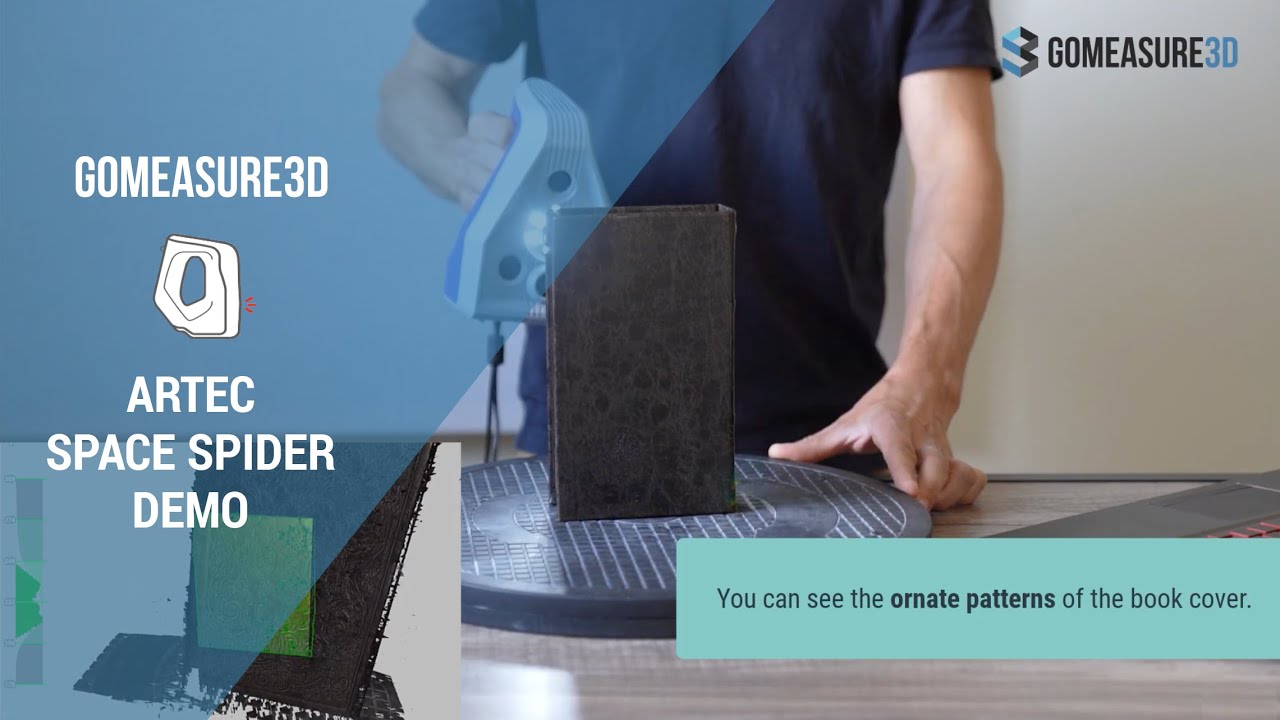 Artec Space Spider Handheld 3D Scanner Demo: 3D Scanning A Book