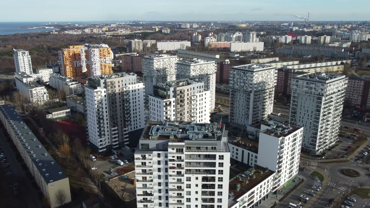 GDAŃSK PRZYMORZE Z DRONA 4K