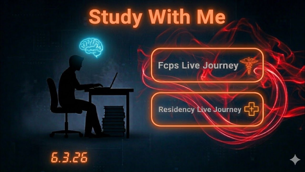 🎥 Study with Me | Live Study Session 1 | FCPS Part 1 | MS | Topic:  G.physiology | 6.3.26