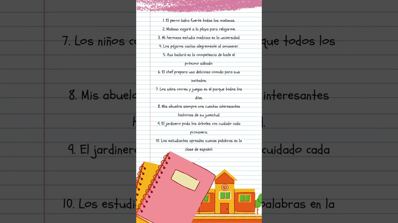 10 Oraciones con Verbos #aprender #oraciones #10oraciones #oracionesconverbos