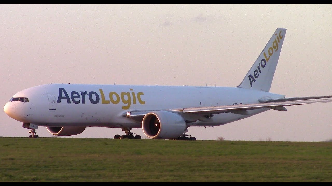 Sunset Departure D-AALG Aerologic Boeing 777-FZN @ East Midlands!