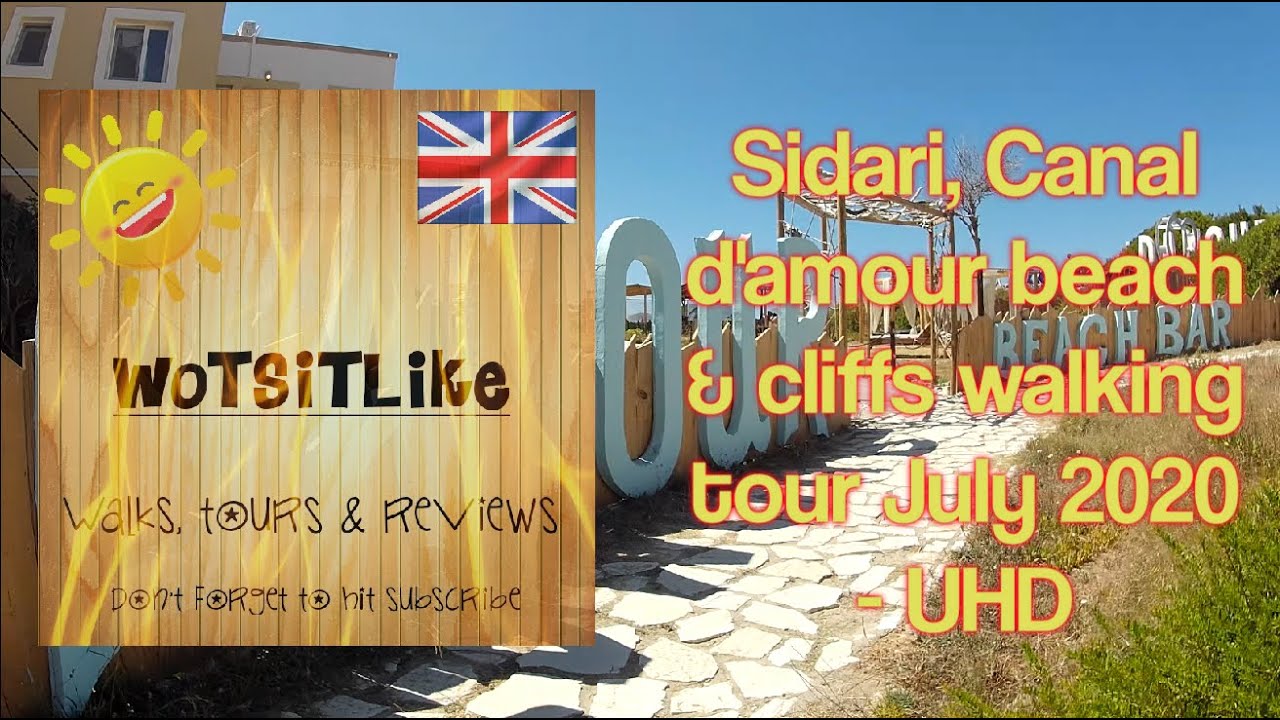 Sidari, Corfu, Canal d'amour beach and cliffs walking tour July 2020 - UHD