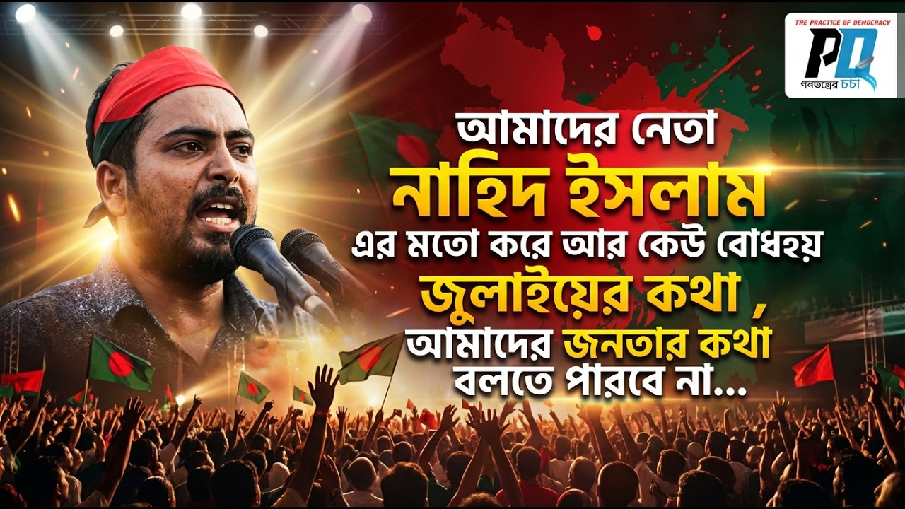 আমাদের নেতা নাহিদ ইসলাম এর মতো করে আর কেউ বোধহয় জুলাইয়ের কথা , আমাদের জনতার কথা বলতে পারবে না