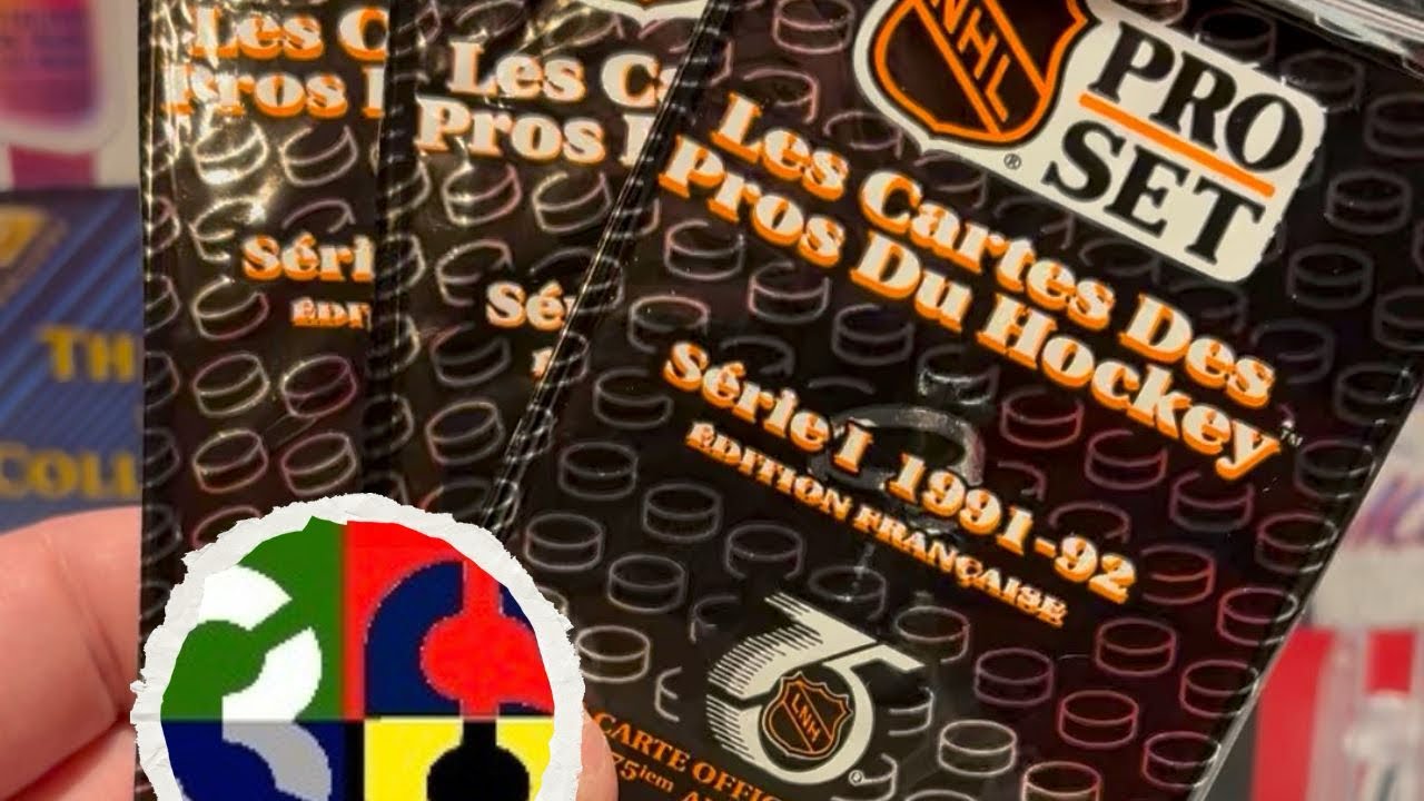 Весело открываем три пачки хоккейных карточек Pro Set French Series 1 сезона 1991-92!