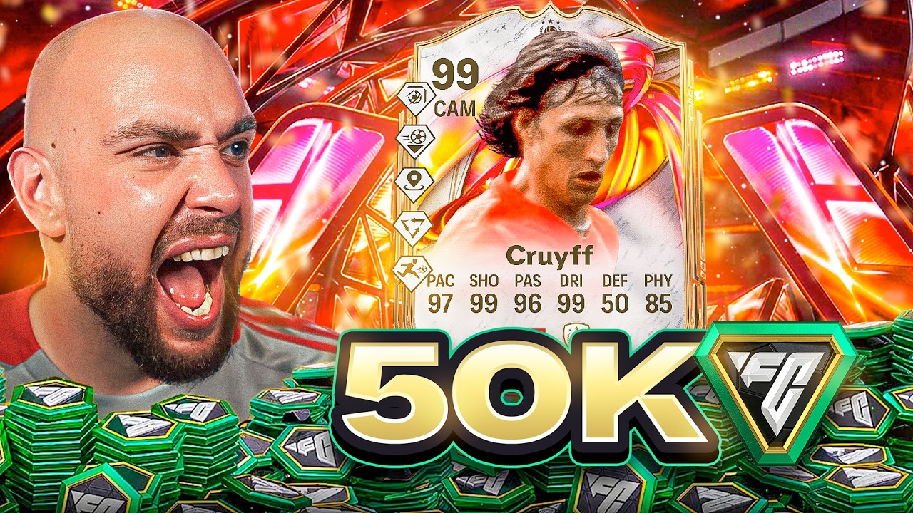50K FC Points Decides My Team w/ 99 FUTTIES ICON CRUYFF!