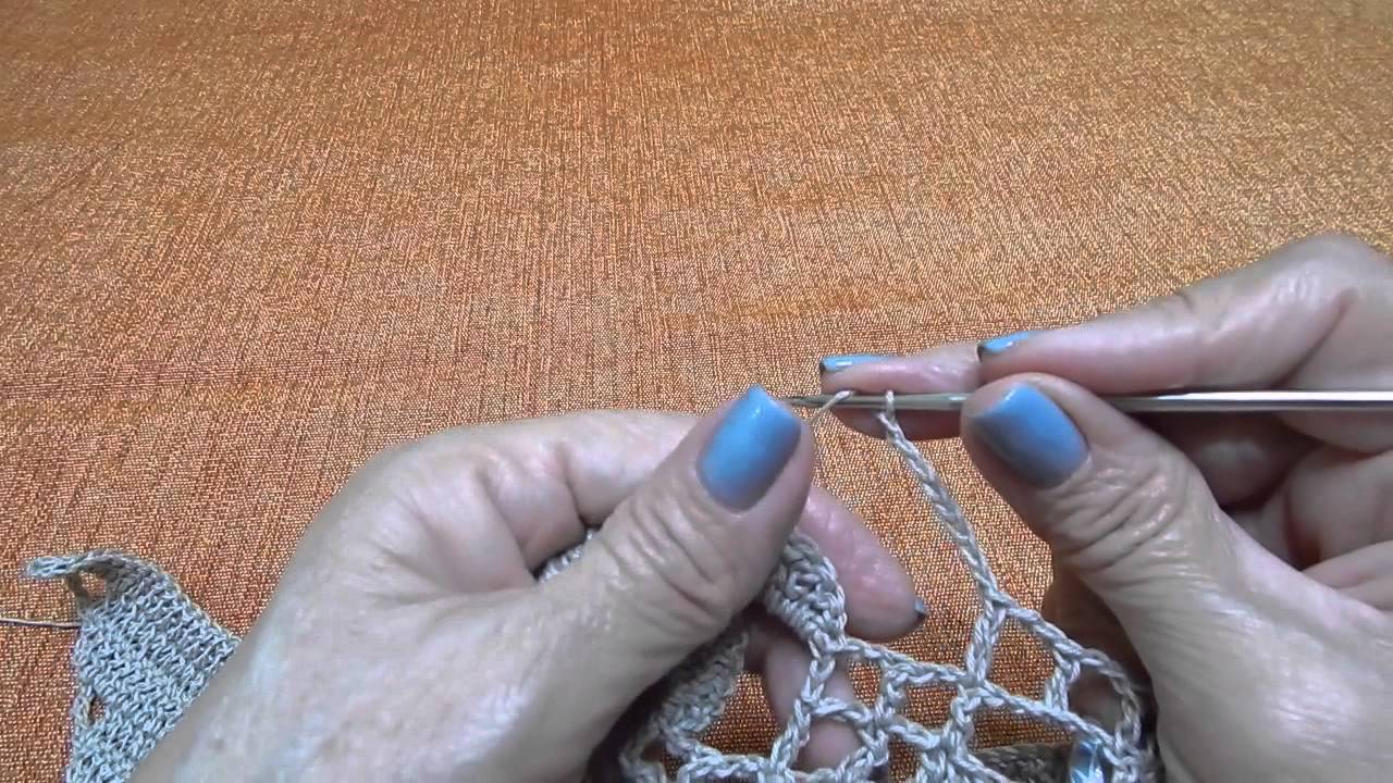 Chal Crochet Linea de Flores parte 2 de 3