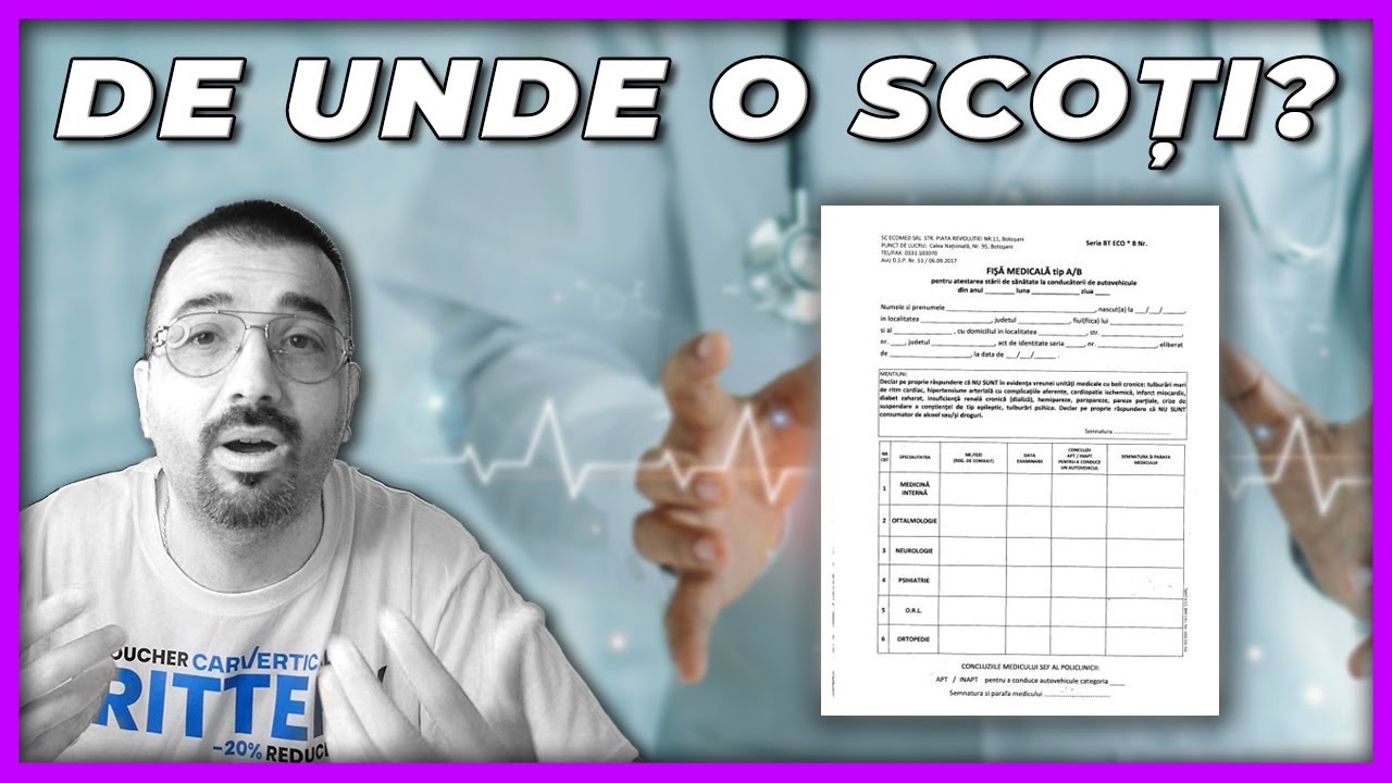 Fișa medicală pentru permis auto: Acte necesare, tarife, clinici acreditate + info utile