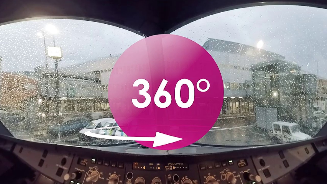 Cockpit-Flug in 360°: Von Düsseldorf nach Salzburg (Full Version)