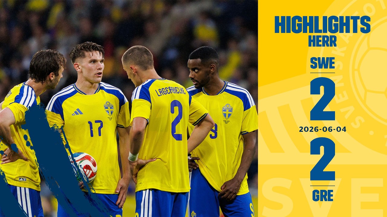 Oavgjort i VM-genrepet | Highlights Sverige-Grekland 2-2