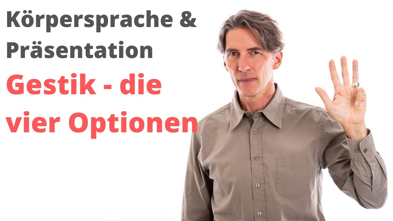 Gestik - die vier Optionen