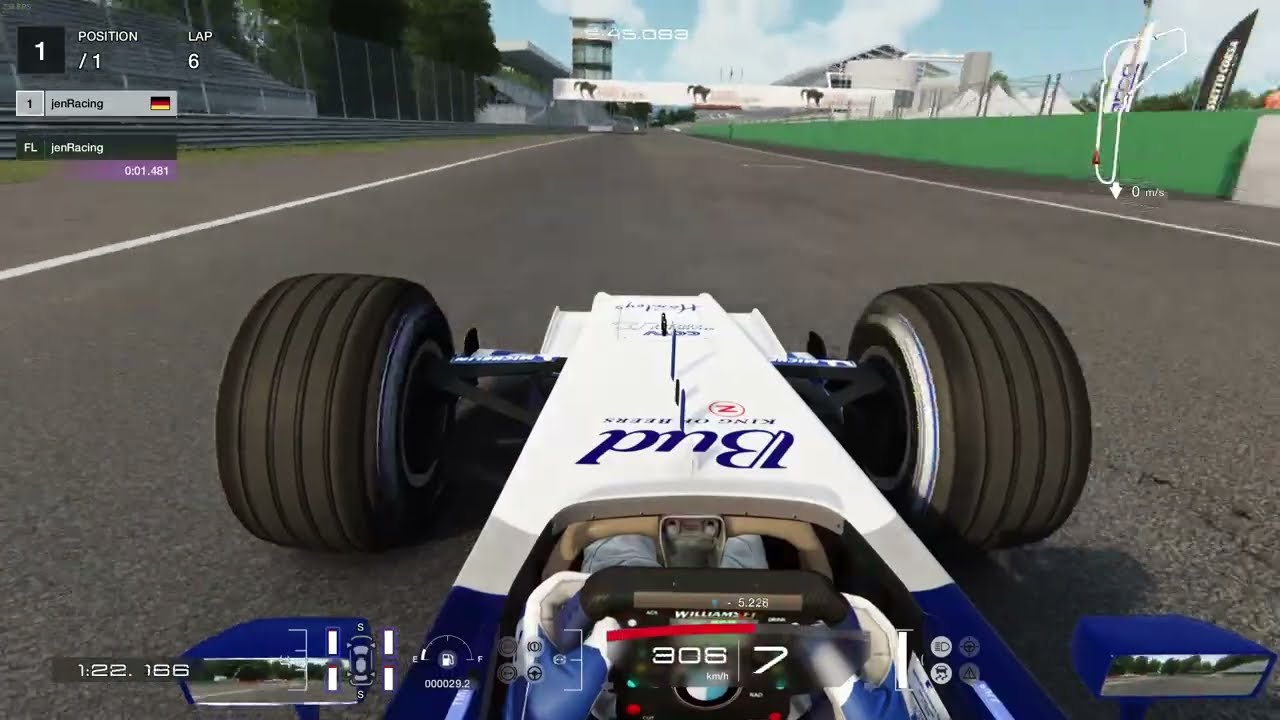 Juan-Pablo Montoya around Monza 2004! Williams-BMW FW26 V10 Assetto Corsa F1
