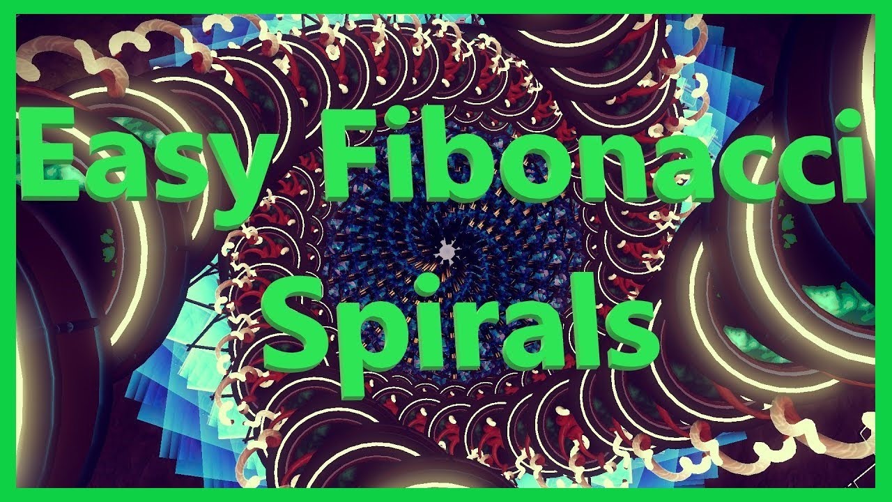 Spirals - Simple/Fibonacci  - NMS Glitch Building - No Man's Sky