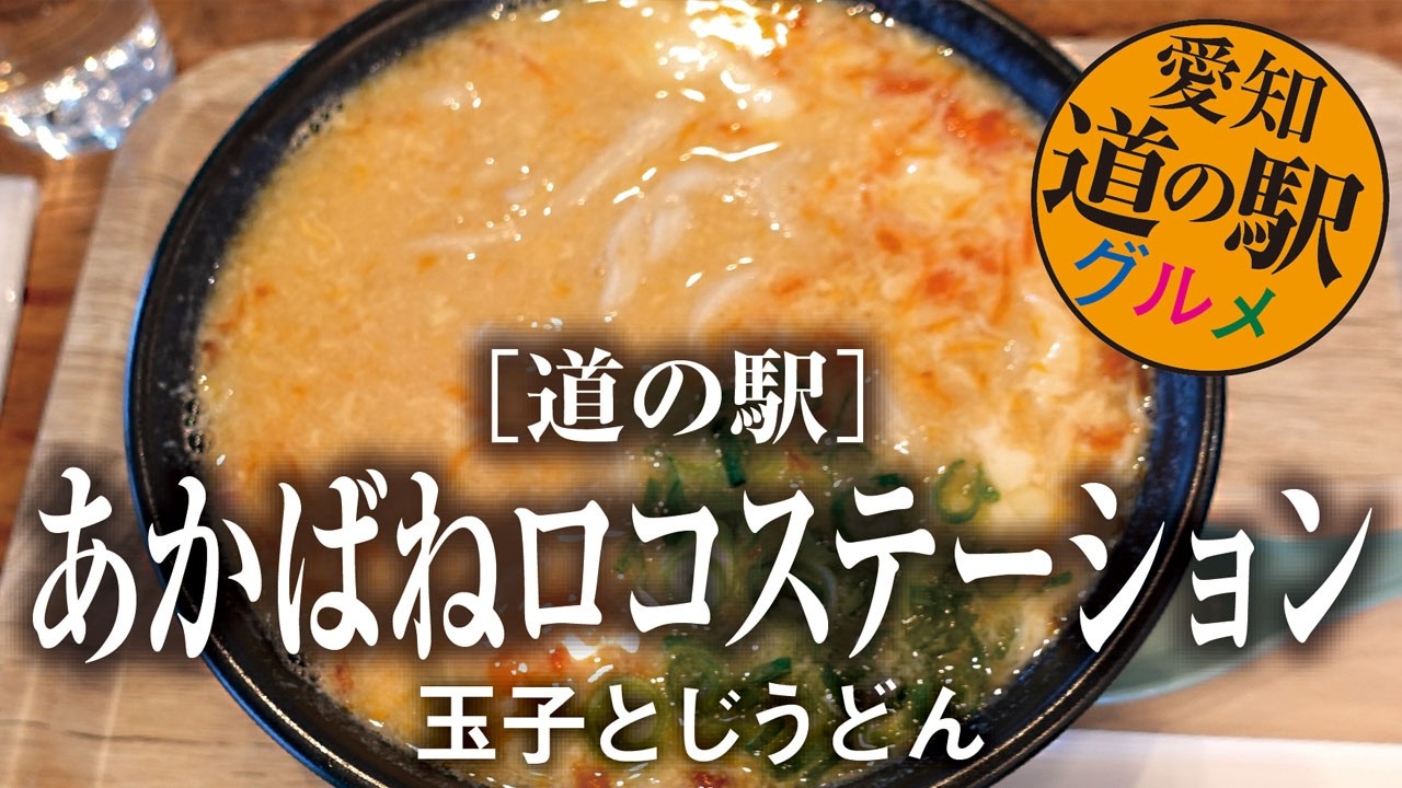 道の駅 あかばねロコステーション【玉子とじうどん】愛知県田原市/道の駅グルメ Roadside station gourmand