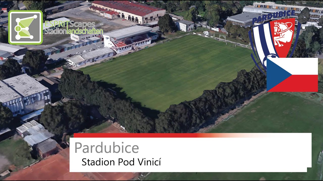 Stadion Pod Vinicí | FK Pardubice | Slow Motion 360° Rotation | Google Earth