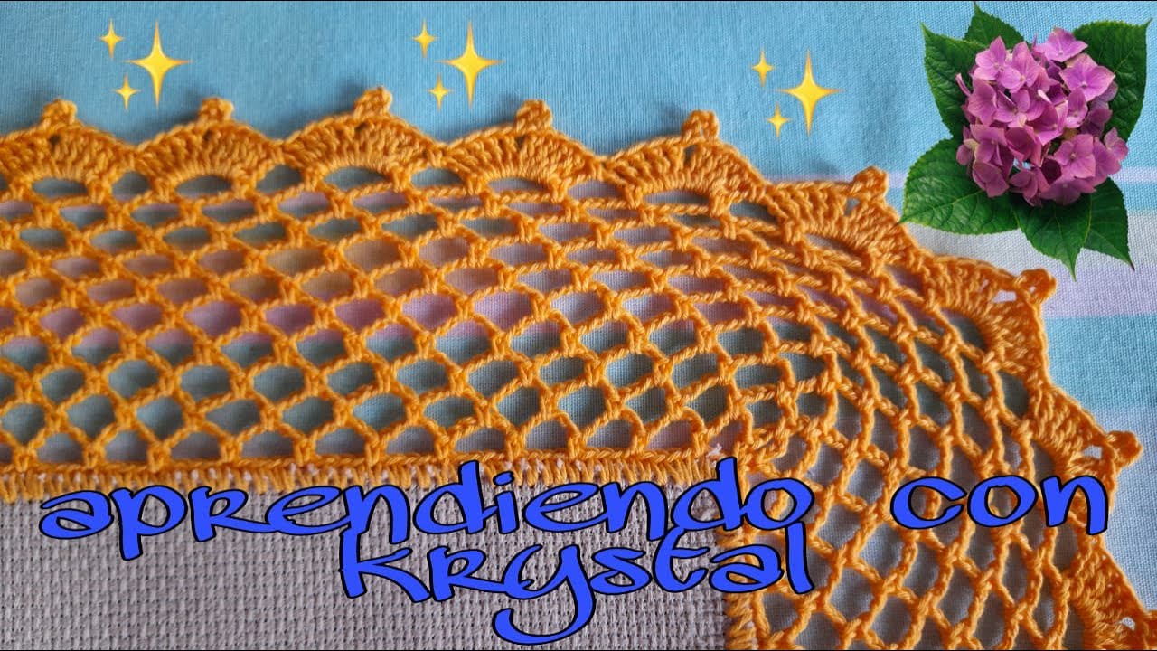 orilla para servilleta #30/ punto red/ punta fácil hermosa y única/ tutorial paso a paso 🌻🌱💐🦋