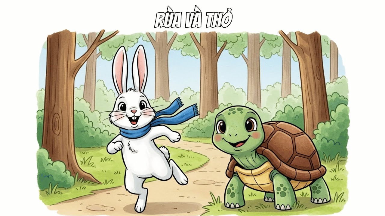 Truyện thiếu nhi Rùa và Thỏ 🐢🐰 | Bài học về sự kiên trì | Cùng San Ha đọc sách