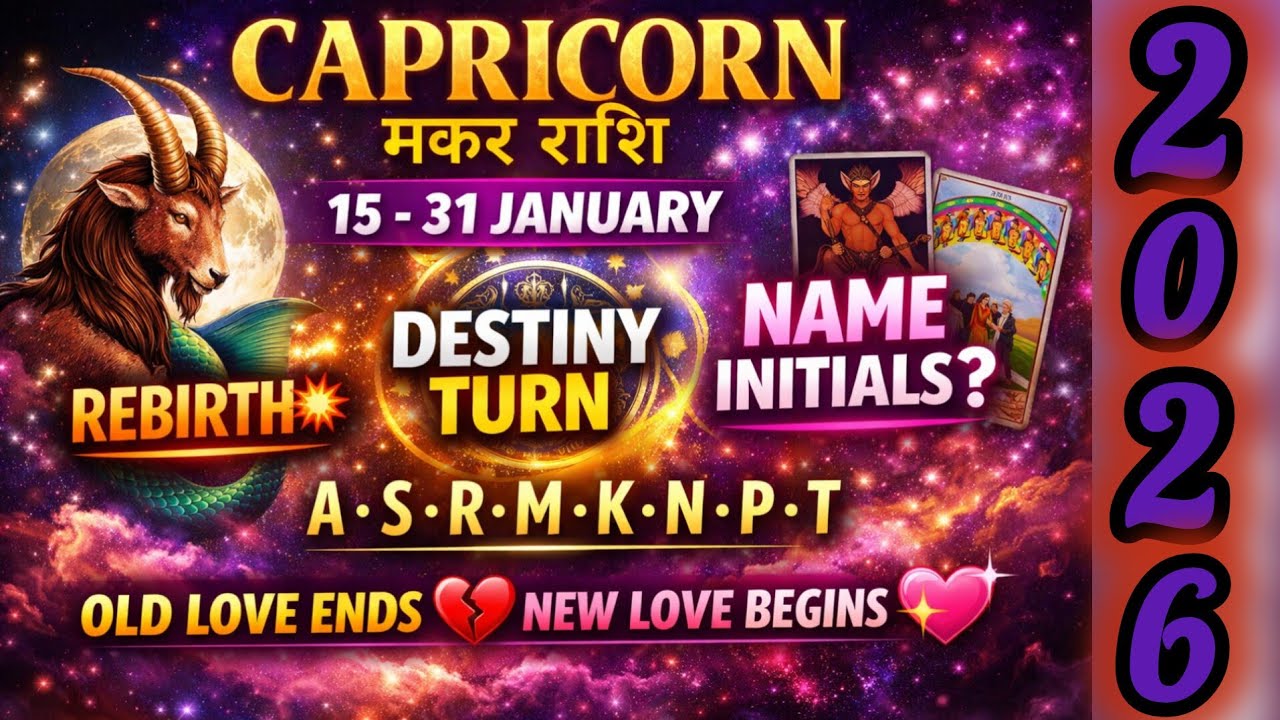 Capricorn ♑ Love Life 15–31 January 😮 Karmic Ending → New Beginning 💕Initials Message Collective 