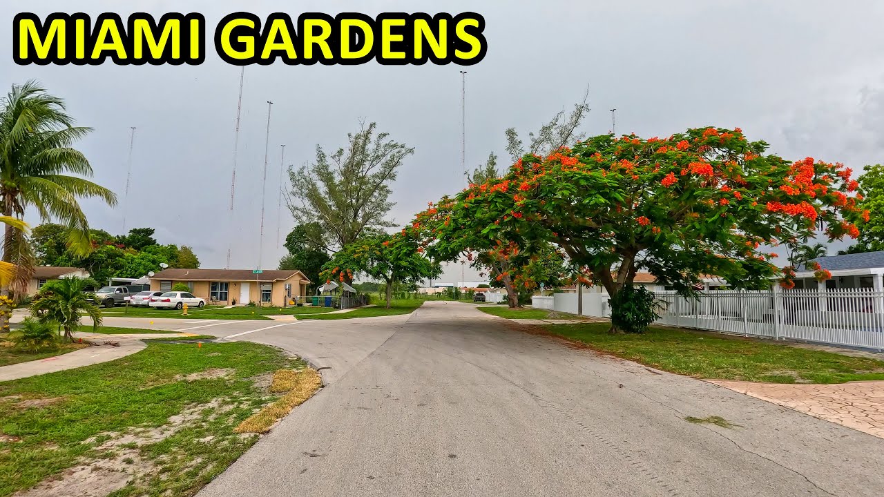 Miami Gardens Florida Driving Through