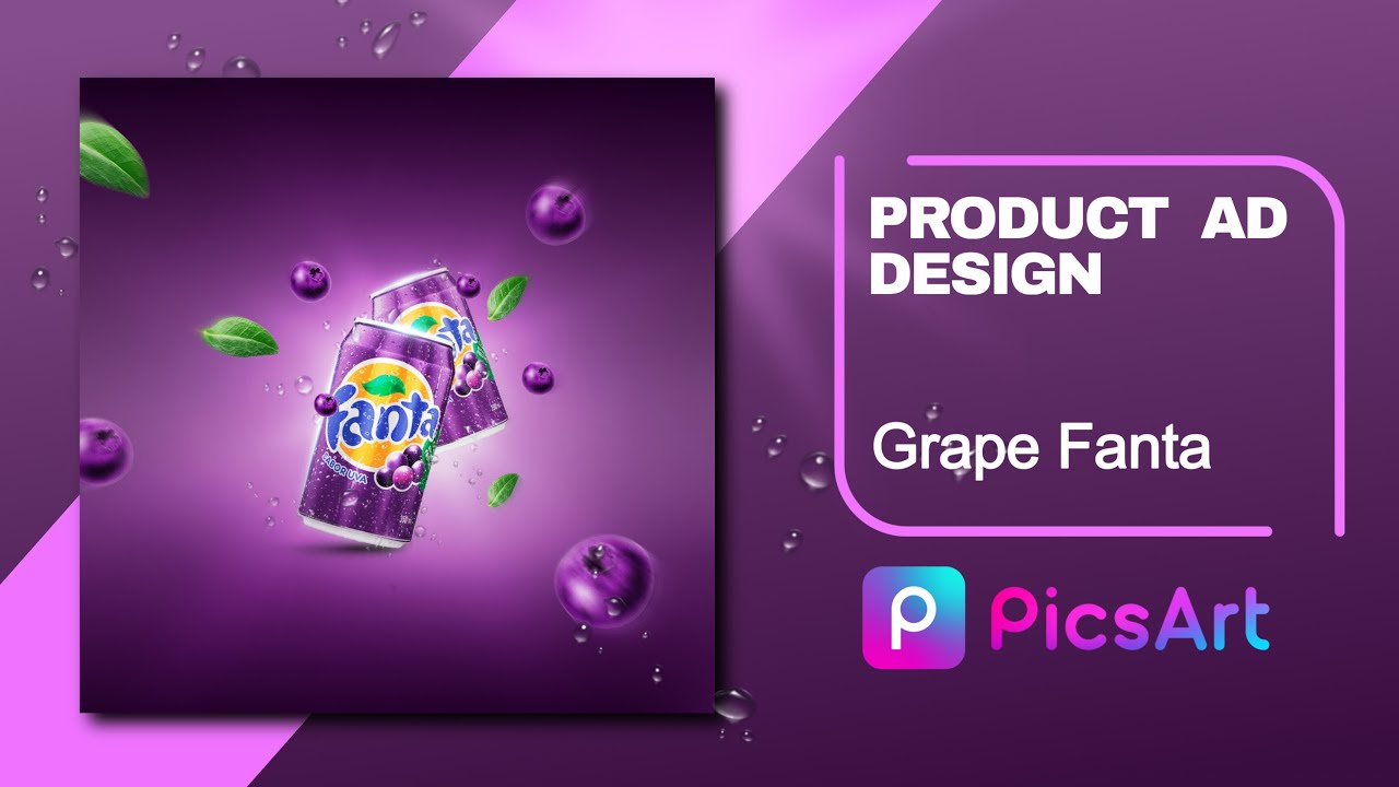 Creative Product Manipulation Design in PicsArt | FANTA ADVERTISING DESIGN | Part 1