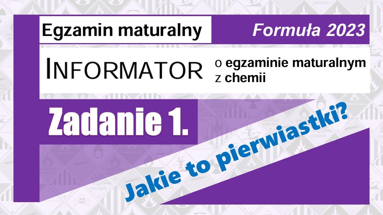 Zadanie 1 | Informator maturalny 2025 CHEMIA