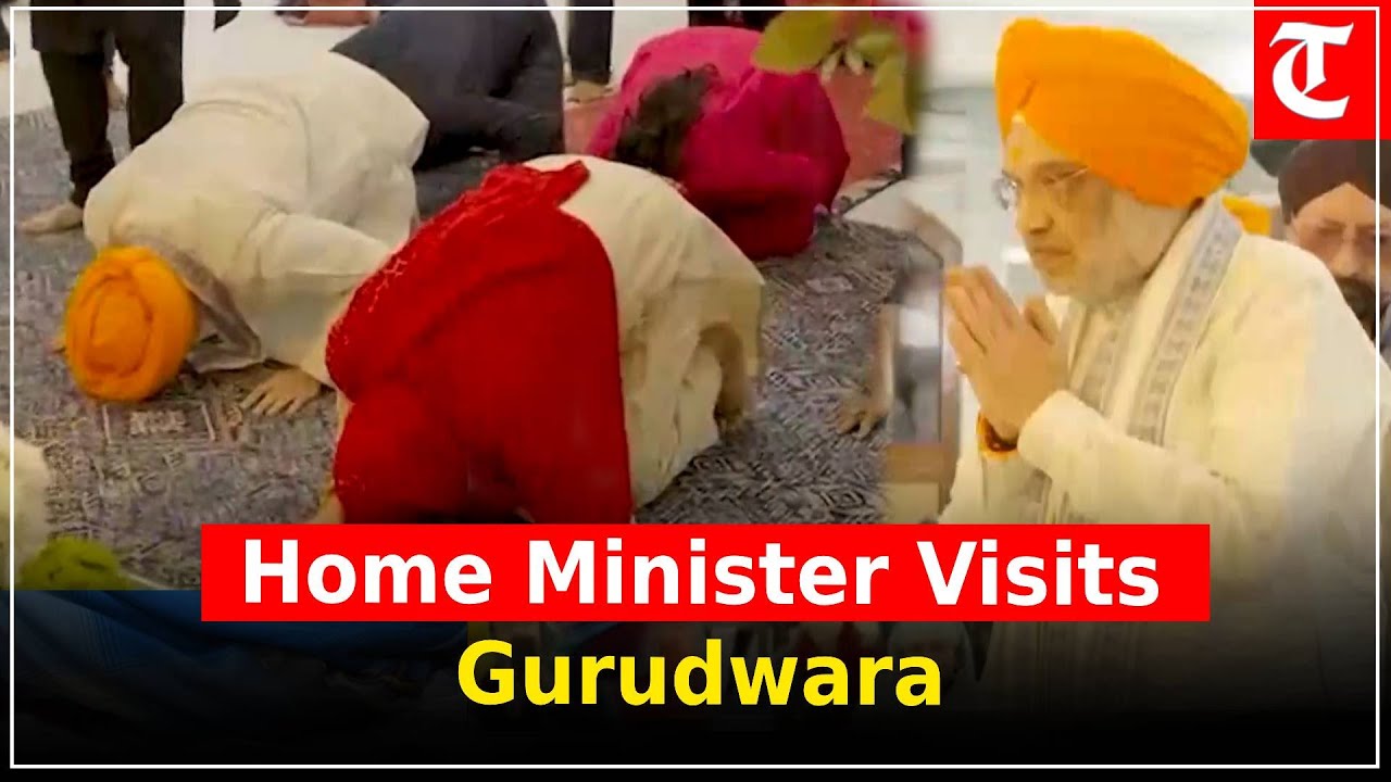 Ahmedabad: Union Home Minister Amit Shah Visits Gurudwara Gobind Dham, Offers Prayers