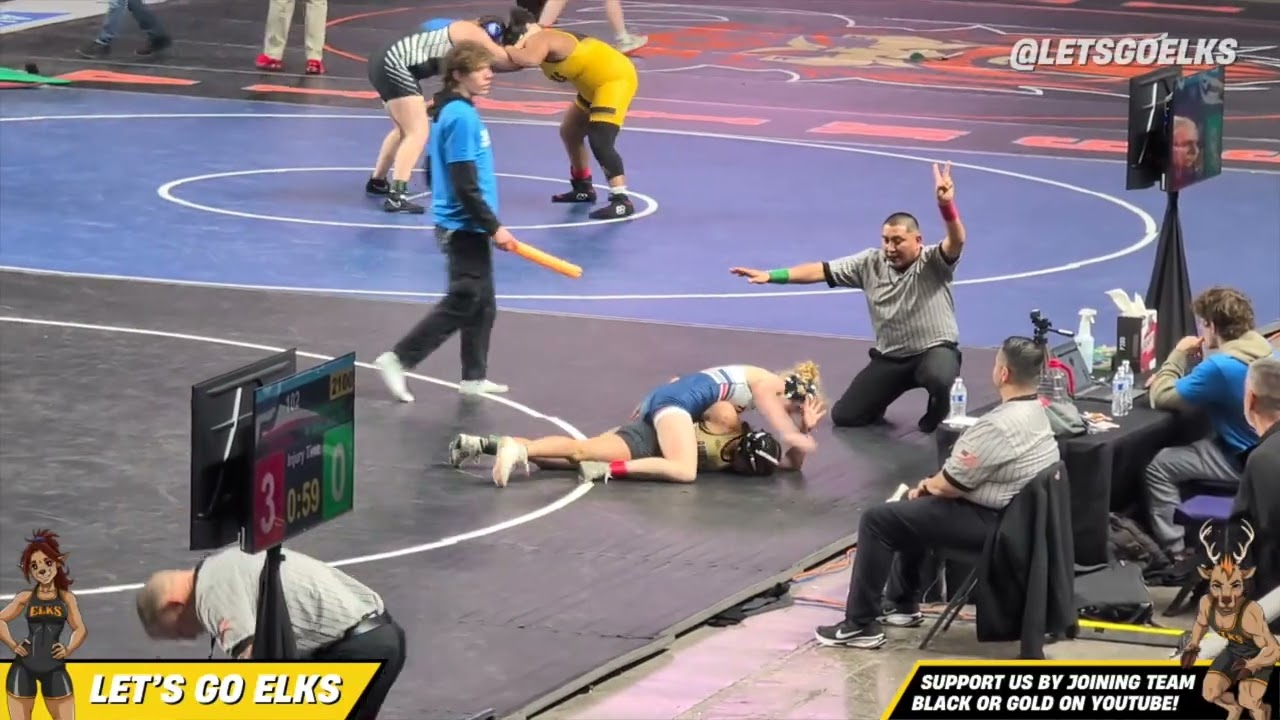 Lady Elks Wrestling | Brisa with another WIN at State - 2/20/2026