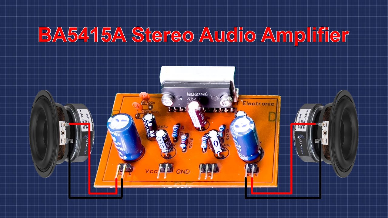 BA5415A stereo amplifier | How to make stereo amplifier