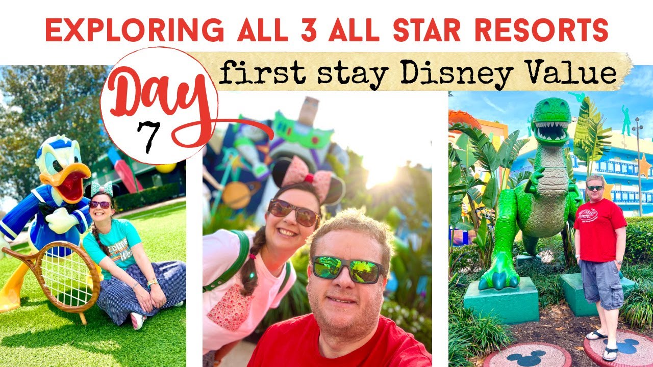 BEST THEMED DISNEYWORLD RESORTS | Explore All Star Resorts | Breakfast in All Star Movies | Day 7