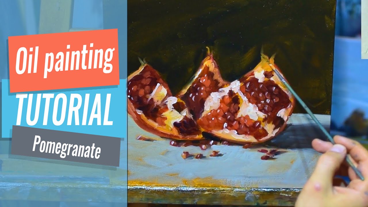 How to paint still life | Pomegranate
