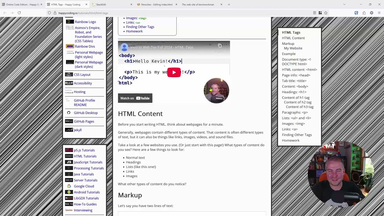 HTML Tags - Intro to Web Dev Fall 2025