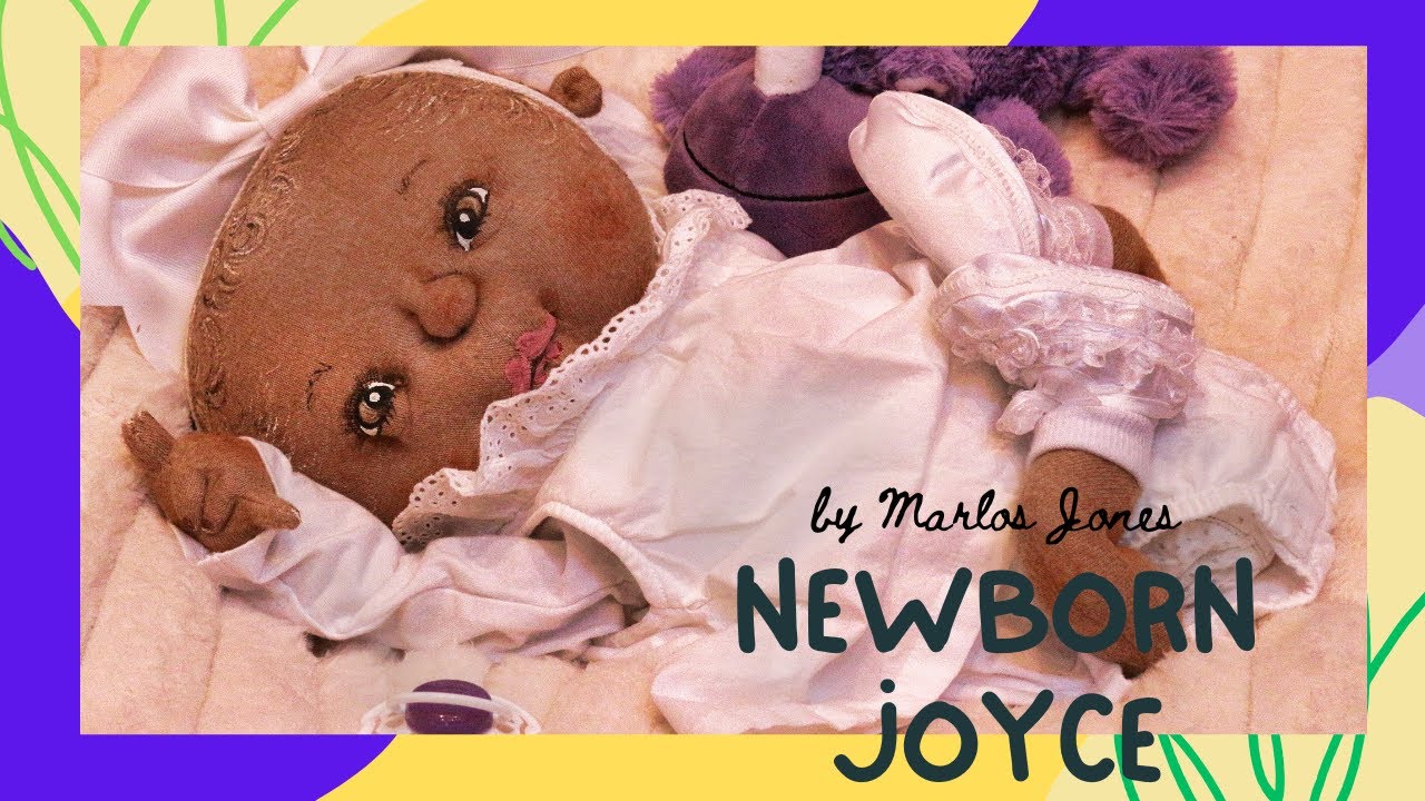 CLOTH Handmade Baby Doll  Poupée Puppen Bambola Muñeca Soft Sculpture Cabbage Patch  African Joyce