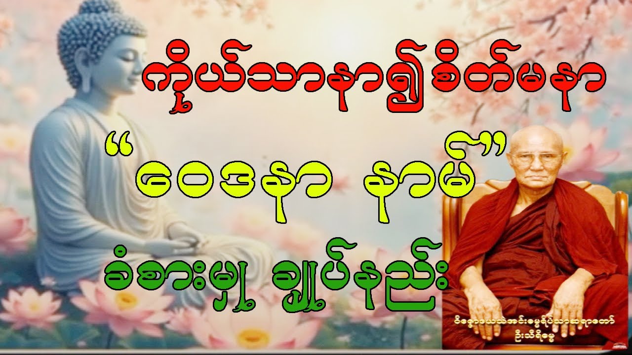 ရုပ်နာသော်လည်း စိတ်မနာအောင် “နာမ်ဝေဒနာ”ခံစားမှုသဘောချုပ်အောင်ရှုနည်း   #meditation#buddha#knowledge