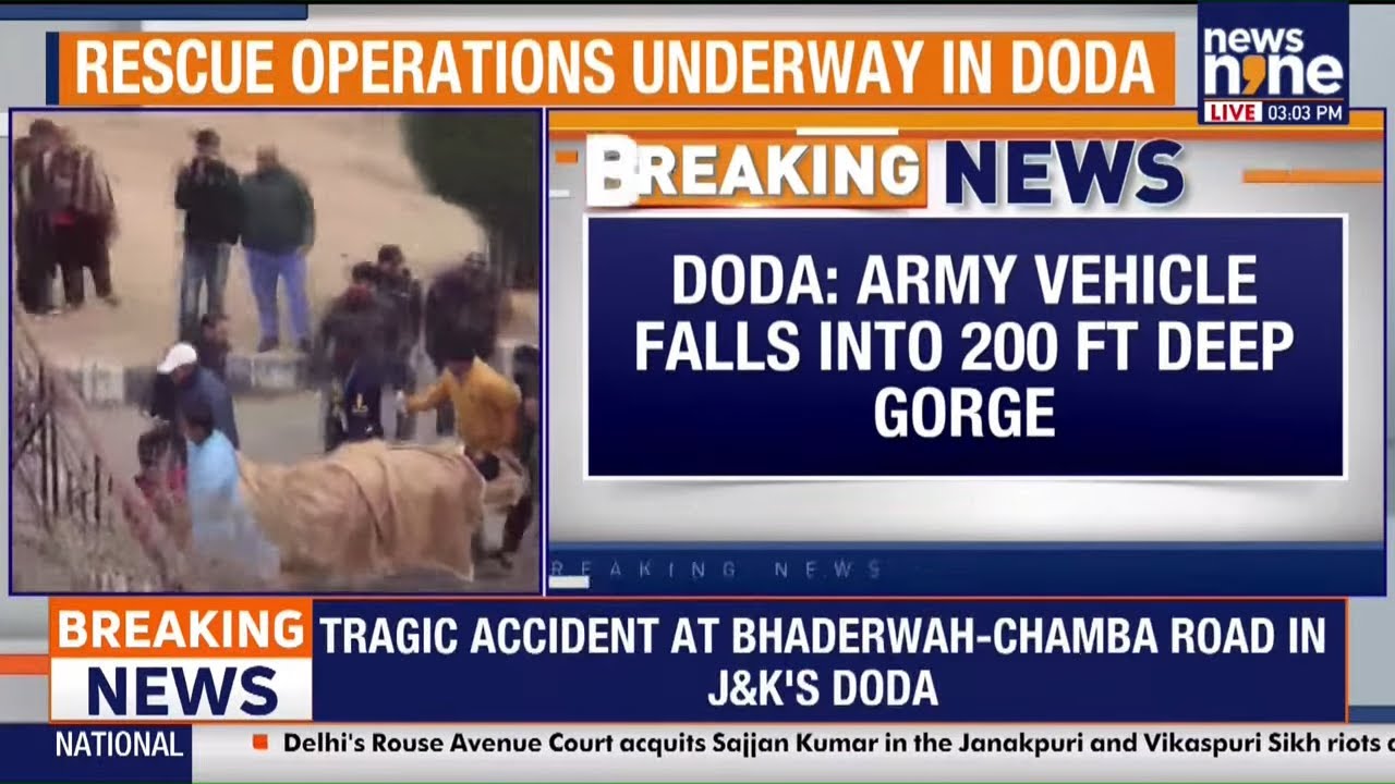 Breaking News | Doda Army Vehical Accident | 10 Dead | Jammu Kashmir | News9