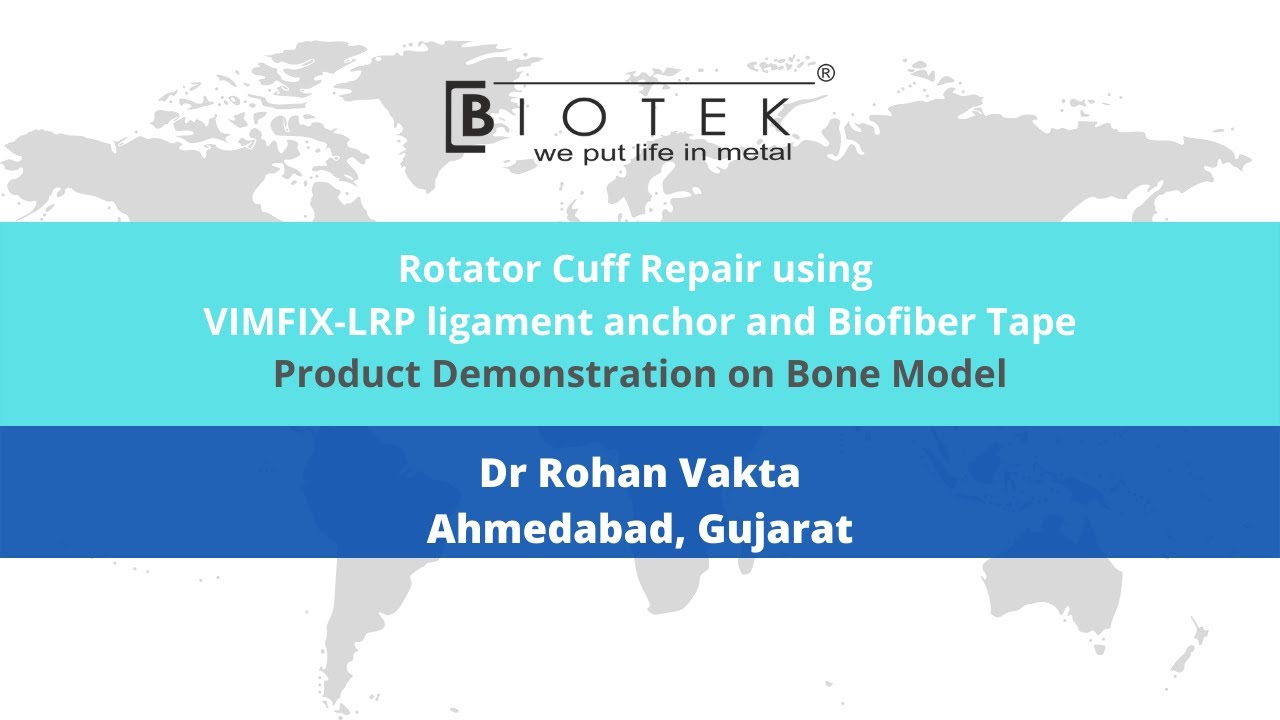 Rotator Cuff Repair using VIMFIX-LRP ligament anchor and Biofiber Tape | Product Demonstration