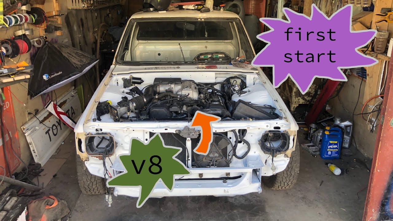 first start of my 1uz swapped toyota pickup