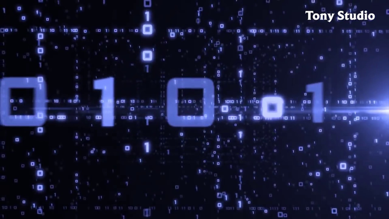 Matrix blueprint animation numbers seamless background