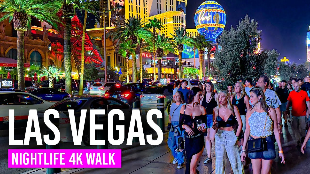 LAS VEGAS STRIP 🇺🇸 Ночная жизнь | Прогулка 4K по Городe Греха